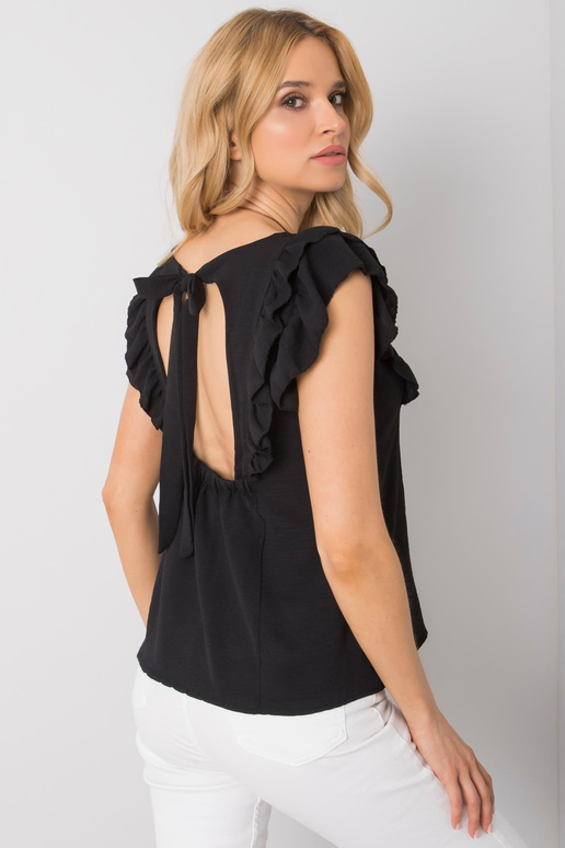 Juoda palaidinė su raukiniais Macy... Juoda palaidinė su raukiniais Macy...