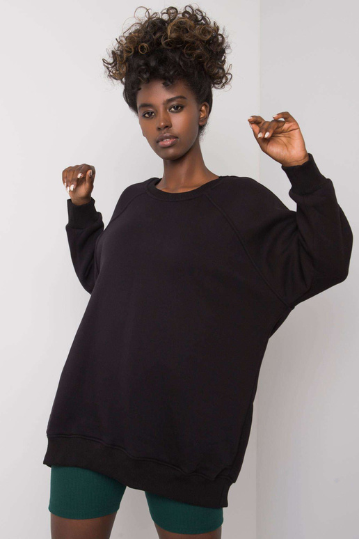 Juodas medvilninis megztinis Lana