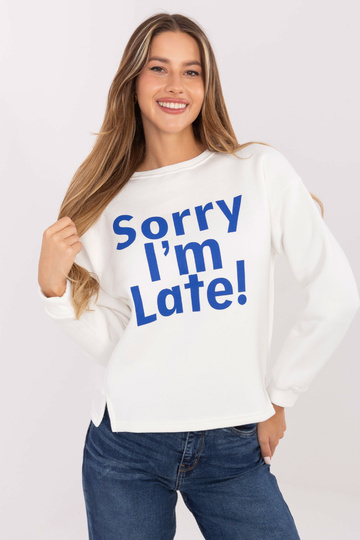 Ecru-mėlynas megztinis su... 2