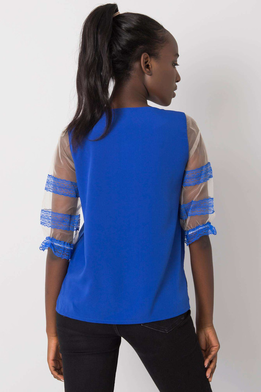 Kobalto palaidinė su dekoratyvinėmis...