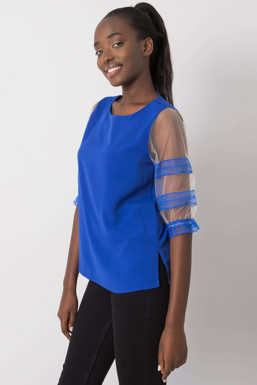 Kobalto palaidinė su dekoratyvinėmis...