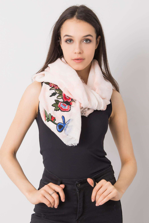 Persikų pledas su dryžiais