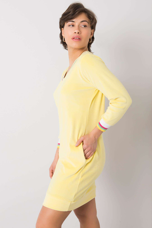 Geltona veliūrinė suknelė Aspen RUE... Geltona veliūrinė suknelė Aspen RUE...