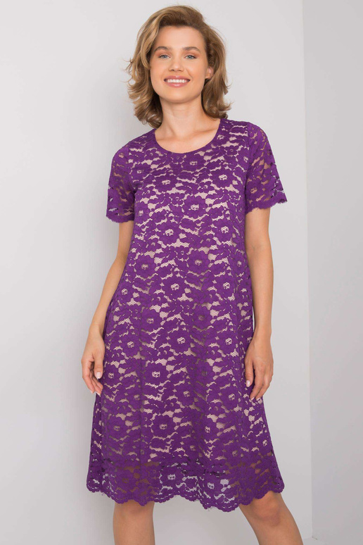 Violetinė Lulu nėriniuota suknelė