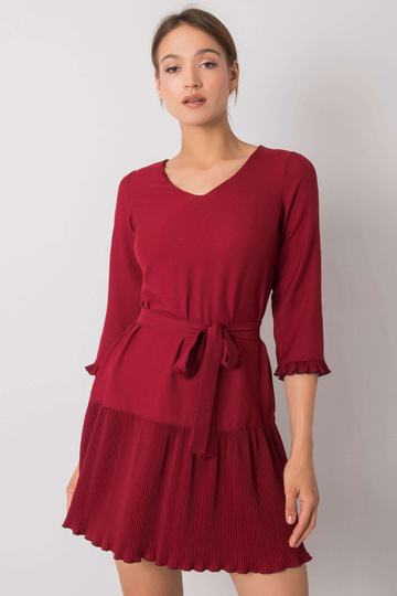 Bordo spalvos Fleur suknelė