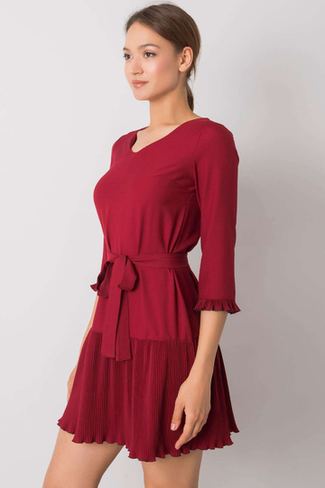 Bordo spalvos Fleur suknelė 2
