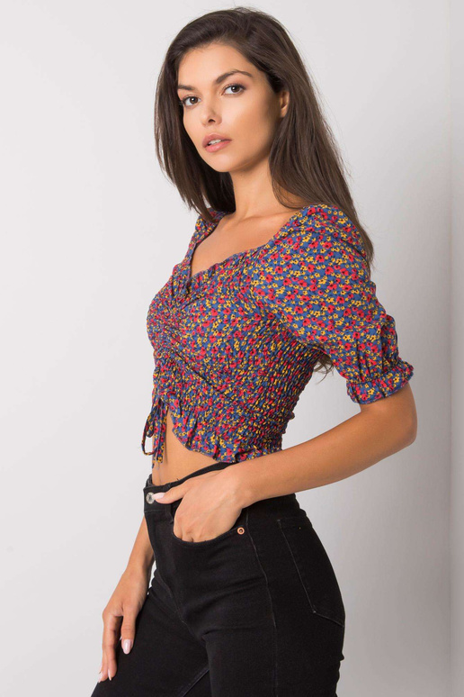 Mėlyna palaidinė su raukiniais Bahia...