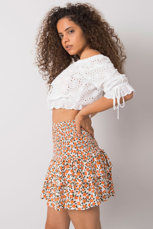 Baltos ir oranžinės spalvos sijonas... Baltos ir oranžinės spalvos sijonas...