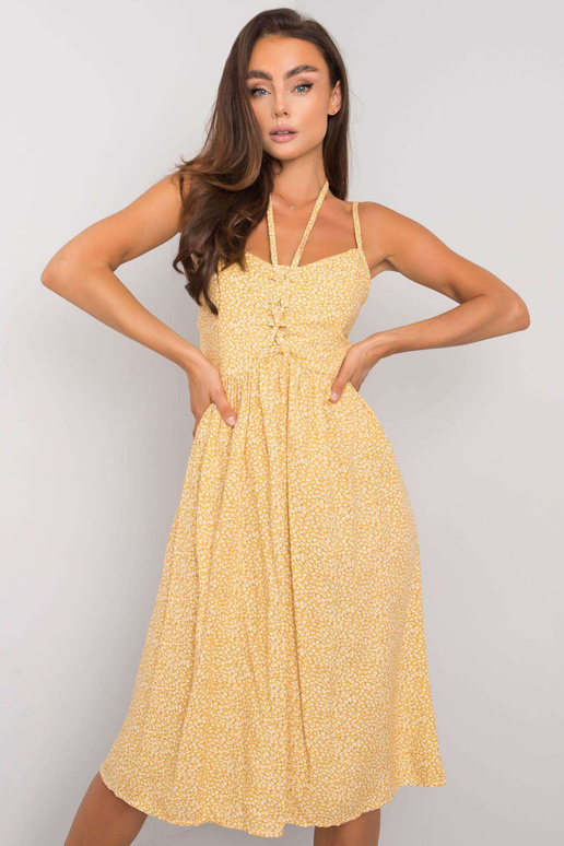 Geltona suknelė su raštais Fiorella...