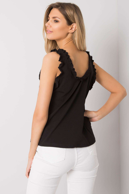 Juodas viršus su raukšlėmis Sarai RUE... Juodas viršus su raukšlėmis Sarai RUE...