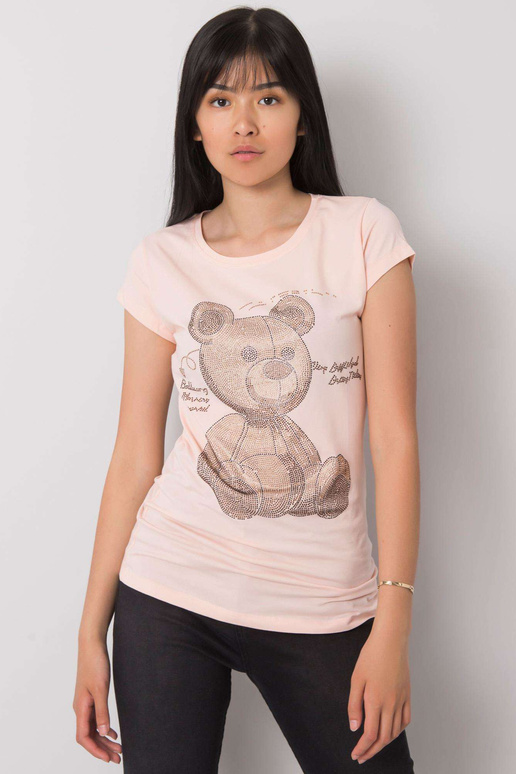 Šviesiai rožiniai marškinėliai su...