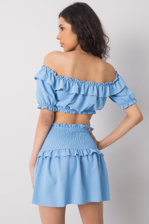 Mėlynas trumpas džemperis su...