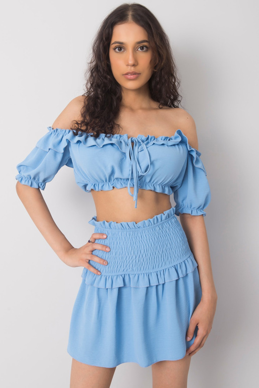 Mėlynas trumpas džemperis su...