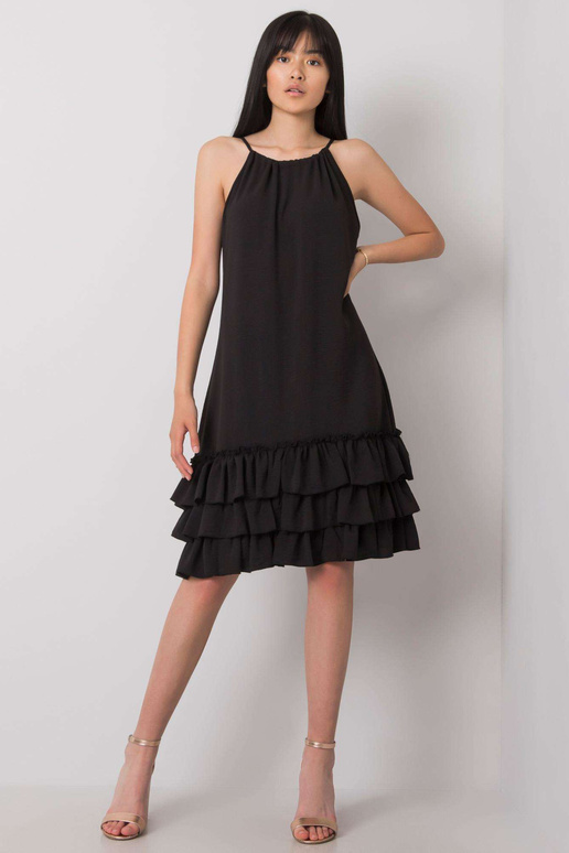 Juoda suknelė su raukiniais Routh RUE... Juoda suknelė su raukiniais Routh RUE...