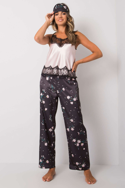 Juodos ir rožinės spalvos trijų dalių...