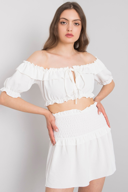 Baltas mini sijonas Joanna OCH BELLA Baltas mini sijonas Joanna OCH BELLA