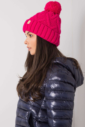 Rožinė žieminė kepurė su...