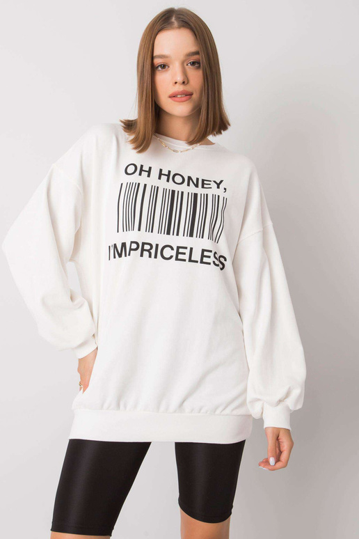 Ecru megztinis su Kario raštu