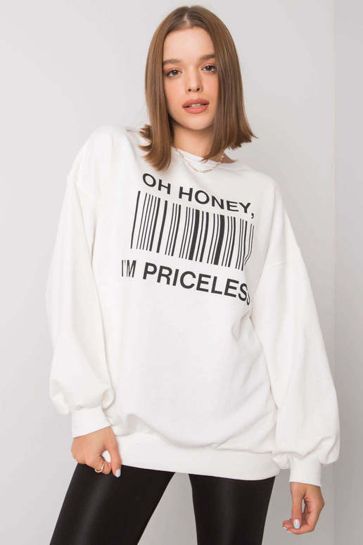 Ecru megztinis su Kario raštu