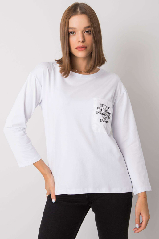 Balta palaidinė su kišene Tianna