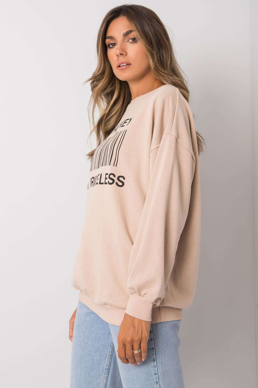 Smėlio spalvos megztinis su Karis raštu