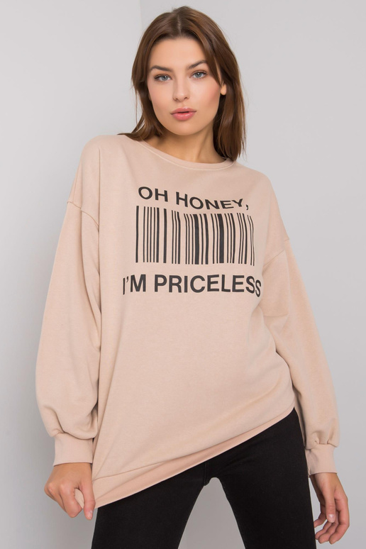 Smėlio spalvos megztinis su Basile raštu