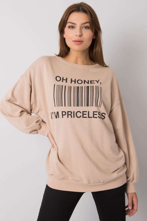 Smėlio spalvos megztinis su Basile raštu