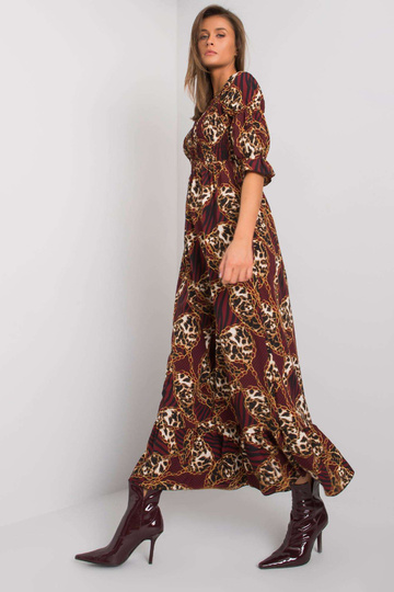 Bordo spalvos maksi suknelė...