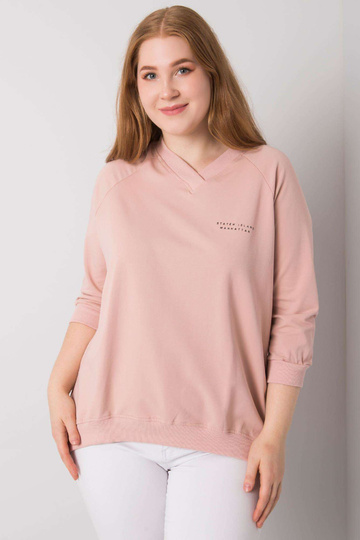 Naenia Dirty Pink plius dydžio medvilninis megztinis 2
