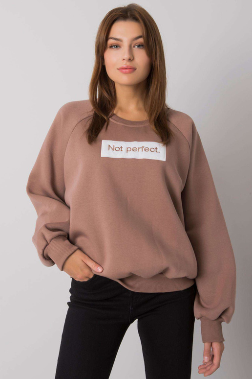 Tamsiai smėlio spalvos megztinis su...