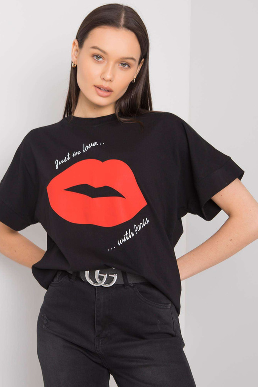 Juodi marškinėliai su raštu Caddy RUE...