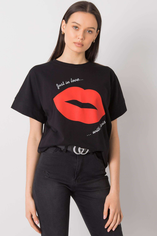 Juodi marškinėliai su raštu Caddy RUE...