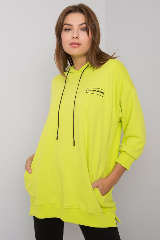 Laimo mėlynumo megztinis su kišenėmis...