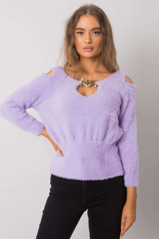 Violetinės iškirptės megztinis... Violetinės iškirptės megztinis...