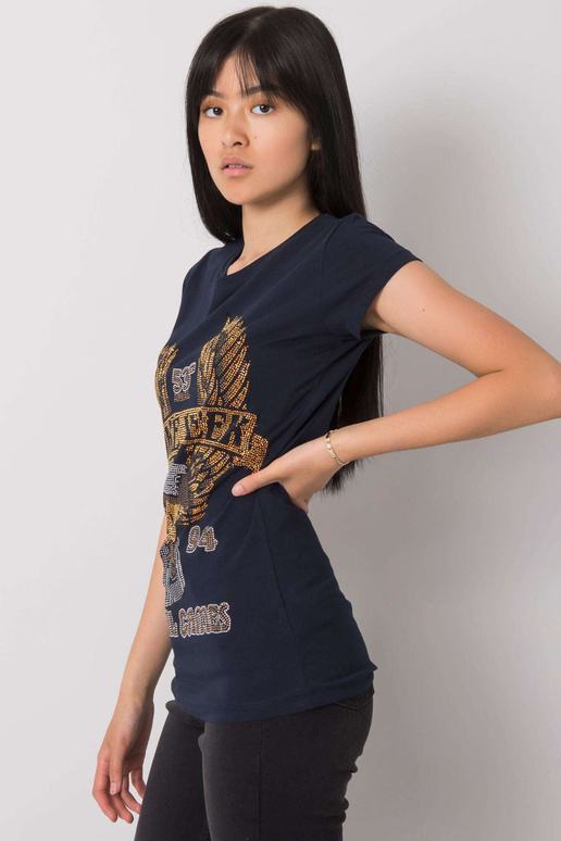 Tamsiai mėlyni marškinėliai su Haley...