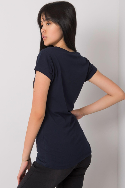 Tamsiai mėlyni marškinėliai su Haley...