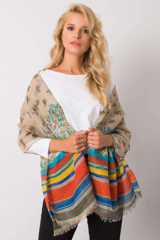 Smėlio spalvos viskozės šalikas su...