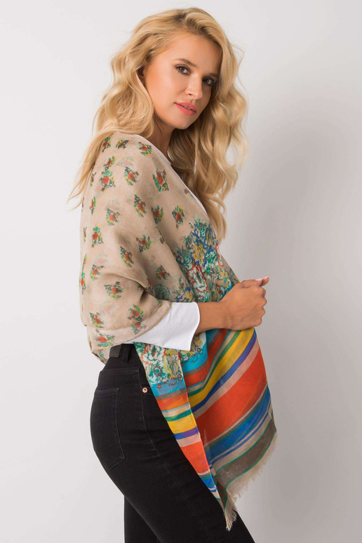 Smėlio spalvos viskozės šalikas su...