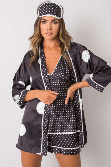 Juodas moterų nakties rinkinys 2