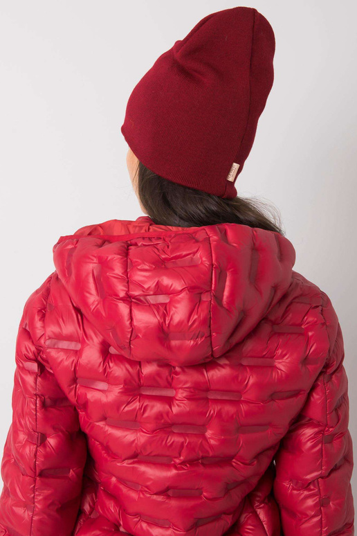 Bordo spalvos moteriška kepurė su...