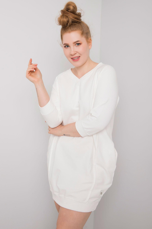 Ecru Cotton Plus Size Karissa suknelė Ecru Cotton Plus Size Karissa suknelė