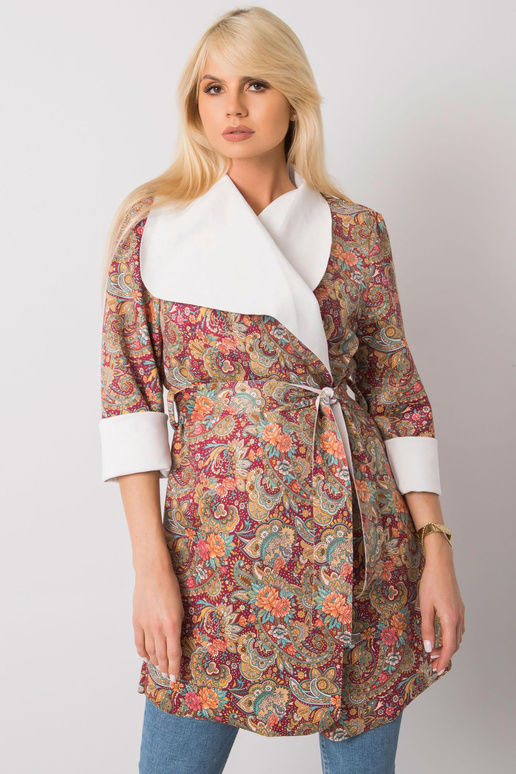 Moteriškas bordo rašto paltas Aggie