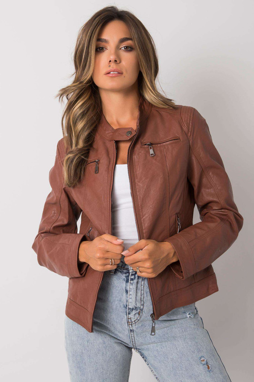 Tamsiai ruda striukė Gintaro spalvos