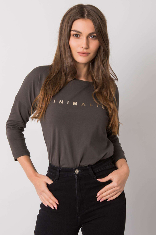 Tamsi chaki medvilninė palaidinė su...