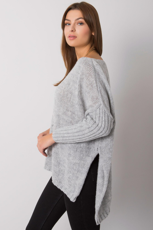 Pilkas laisvas megztinis Tiffianie... Pilkas laisvas megztinis Tiffianie...