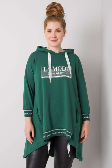 Tamsiai žalias megztinis su...