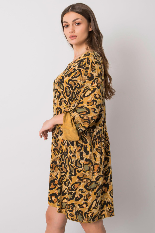 Geltona Earlene viskozės suknelė