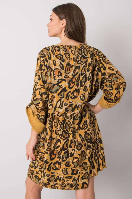 Geltona Earlene viskozės suknelė