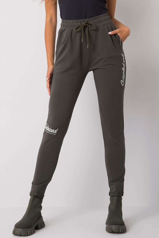 Chaki spalvos sportinės kelnės su...