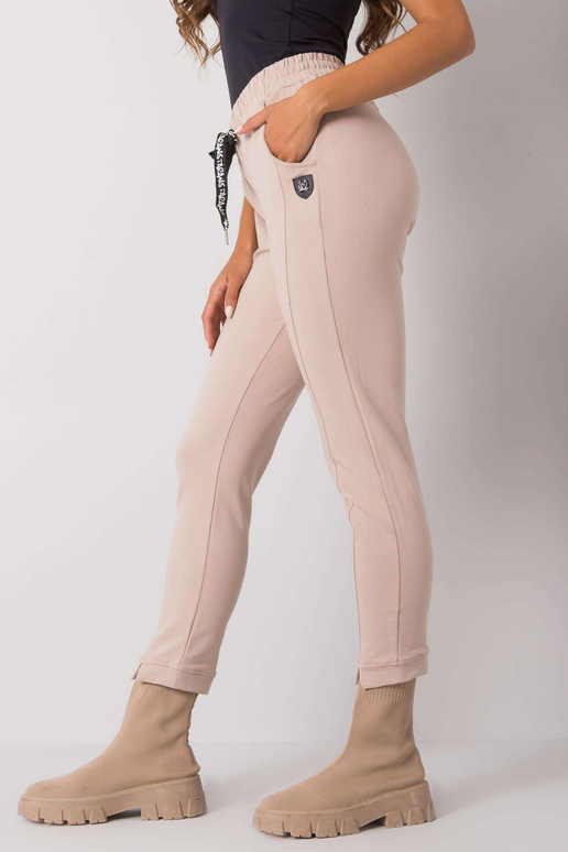 Smėlio spalvos sportinės kelnės su...